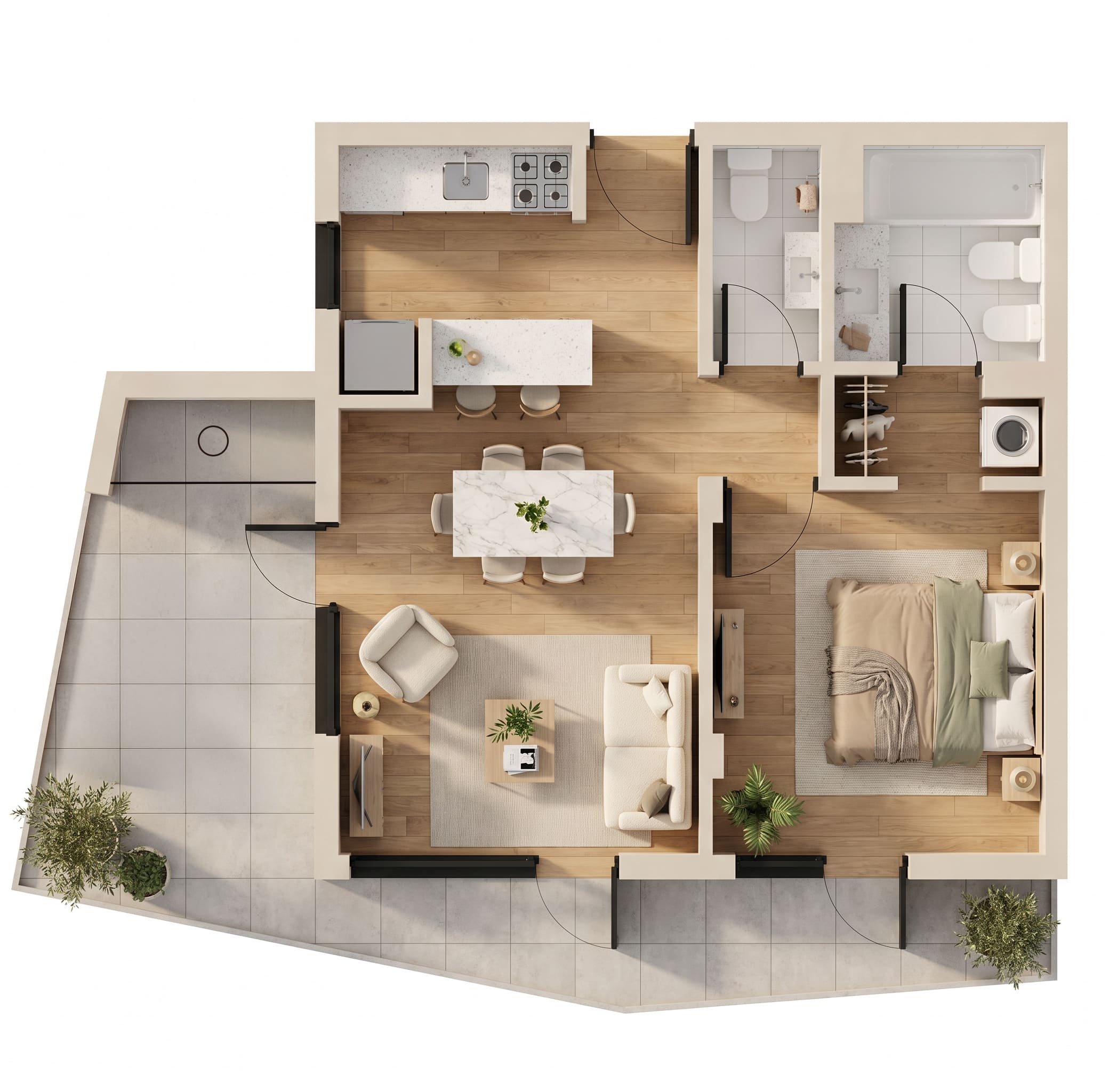 Plano 2 Ambientes B