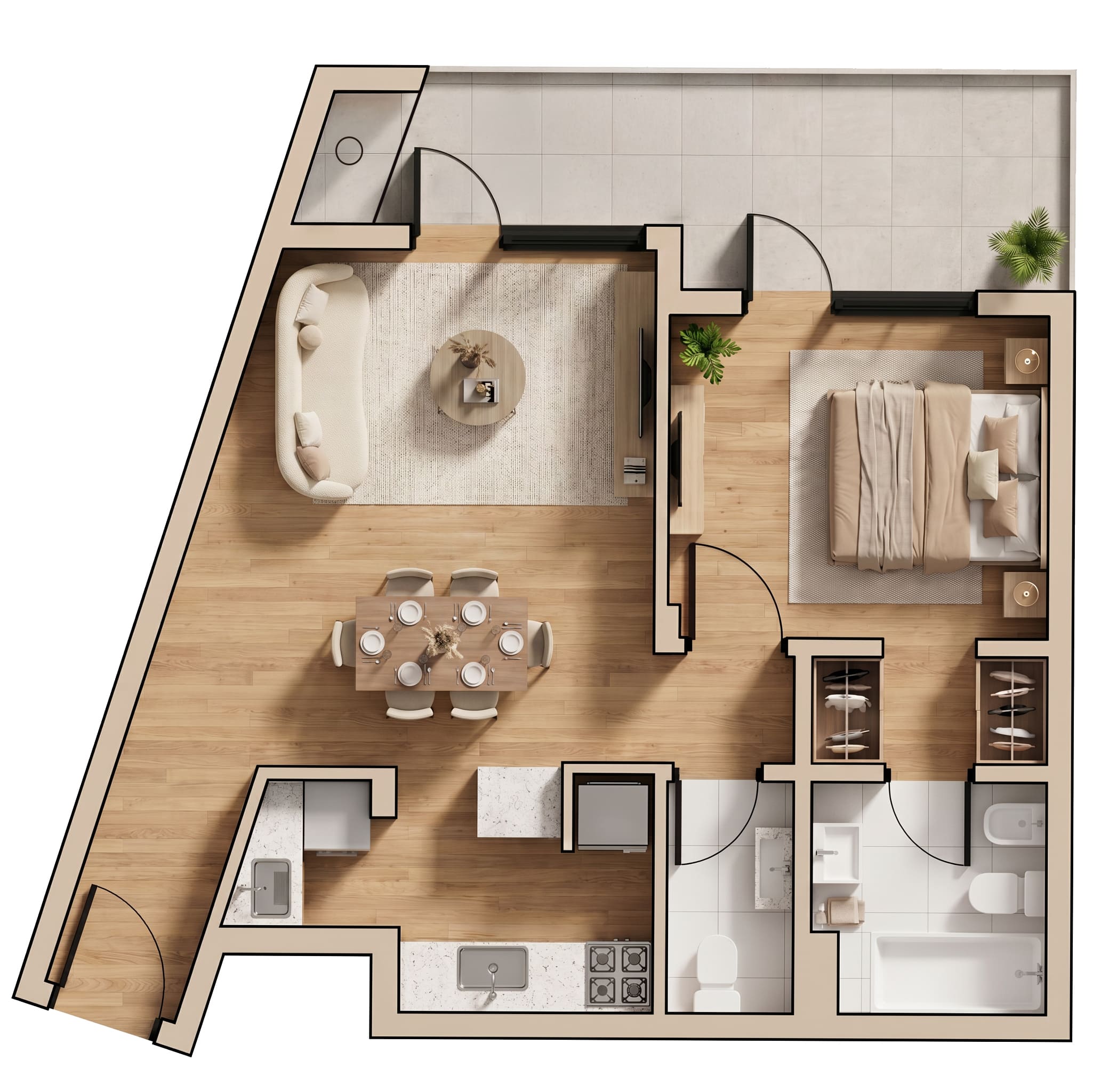 Plano 2 Ambientes C