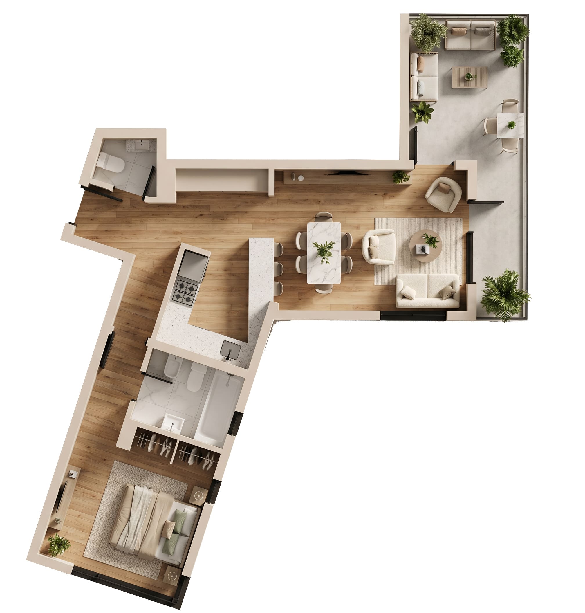 Plano 2 Ambientes D
