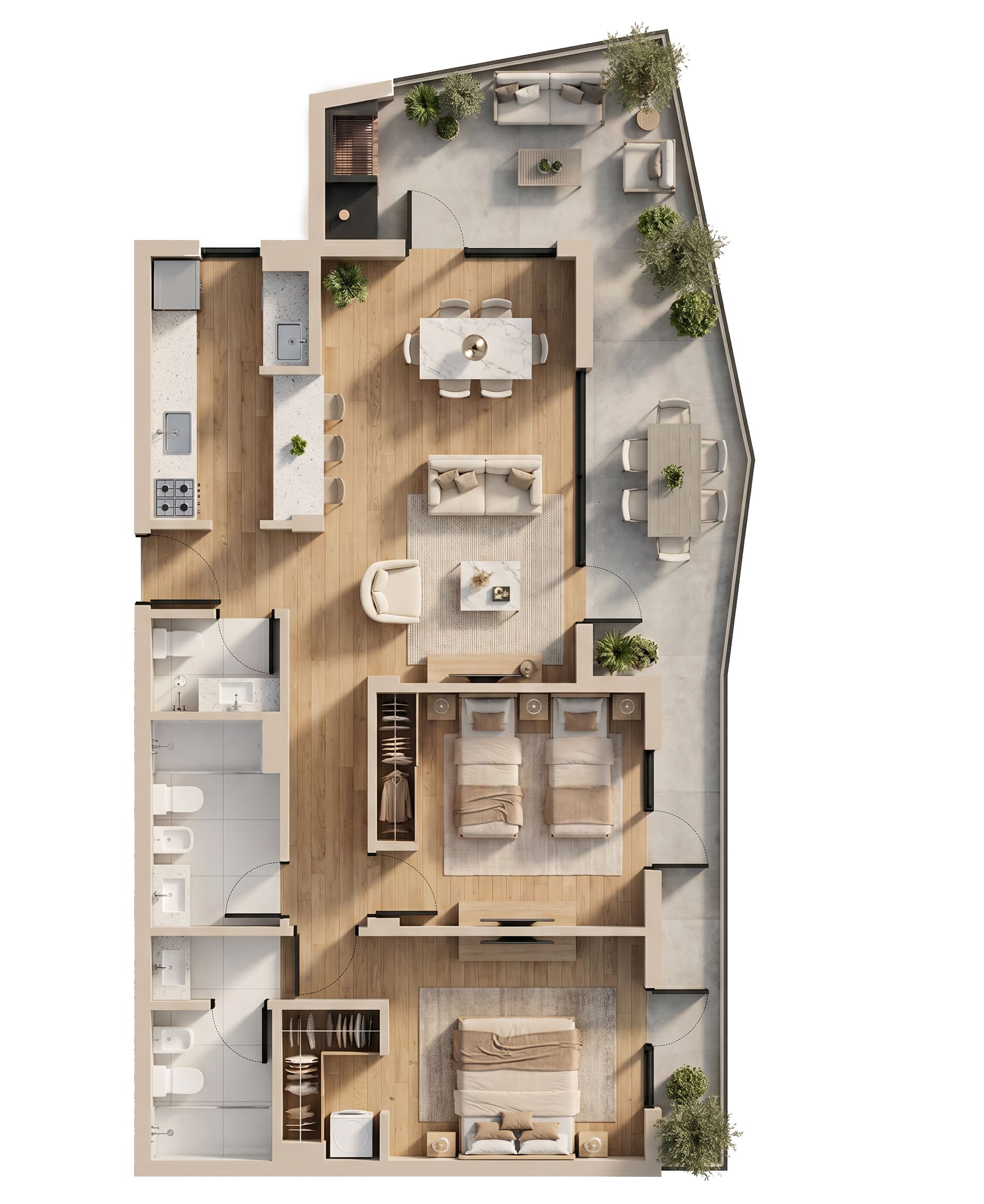 Plano 3 Ambientes A